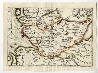 Rare Antique Print-DUCHY OF HOLSTEIN-HOLSACE-GERMANY-Tassin-de Fer-1644