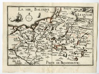 Rare Antique Print-DUCHY OF MECKLENBURG-MEKLEBOURG-GERMANY-Tassin-de Fer-1644