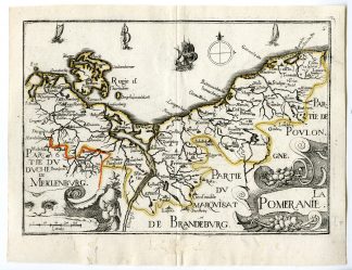 Rare Antique Print-POMERANIA-POMMERN-POMERANIE-GERMANY-Tassin-de Fer-1644