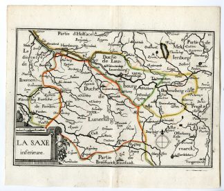 Rare Antique Print-LOWER SAXEN-SAXE-GERMANY-Tassin-de Fer-1644