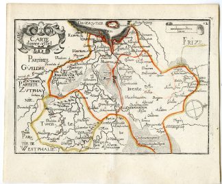 Rare Antique Print-OVERIJSSEL-OWER-YSSEL-NETHERLANDS-Tassin-de Fer-1644