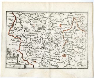 Rare Antique Print-BRAUNSCHWEIG-MAGDEBURG-GERMANY-Tassin-de Fer-1644