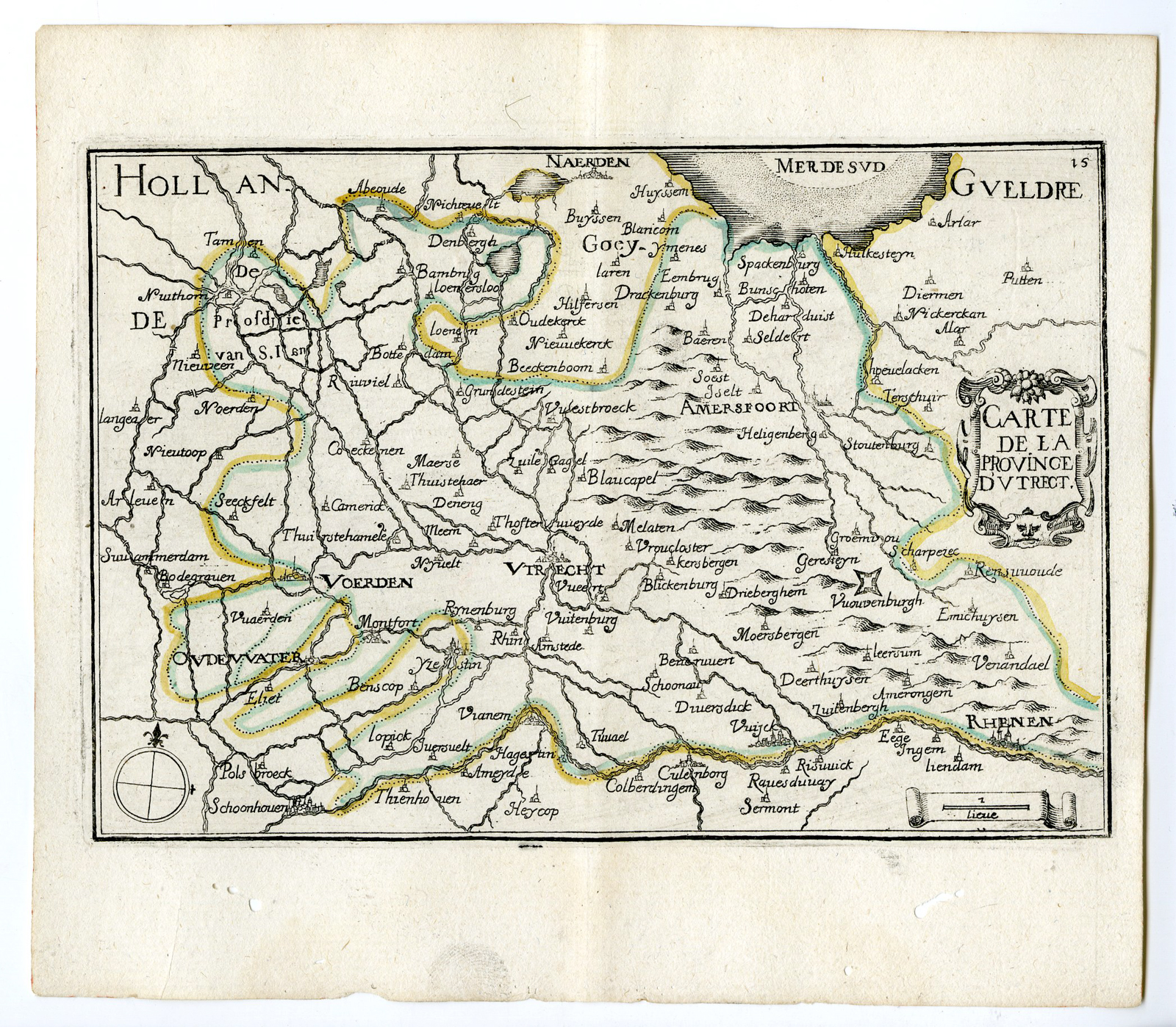 , Rare Antique Print-UTRECHT-UTRECT-NETHERLANDS-Tassin-de Fer-1644, Pictura Antique Prints