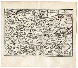 Rare Antique Print-WESTPHALEN-WESTPHALIE-GERMANY-Tassin-de Fer-1644