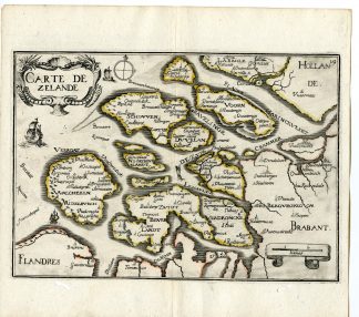 Rare Antique Print-ZEELAND-ZELANDE-NETHERLANDS-Tassin-de Fer-1644
