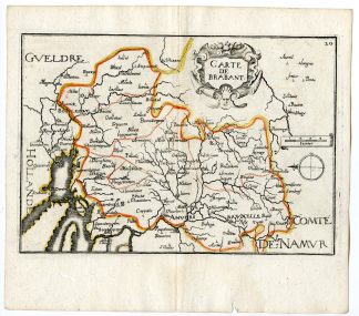 Rare Antique Print-BRABANT-NETHERLANDS-BELGIUM-Tassin-de Fer-1644