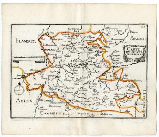 Rare Antique Print-HENEGOUWEN-HAINAULT-BELGIUM-Tassin-de Fer-1644