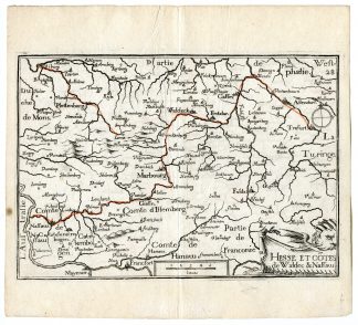 Rare Antique Print-HESSEN-WALDECK-NASSAU-GERMANY-Tassin-de Fer-1644
