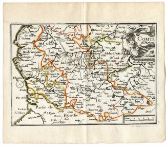 Rare Antique Print-ARTOIS-FRANCE-Tassin-de Fer-1644