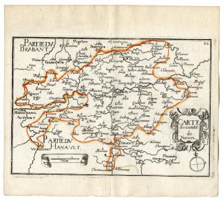 Rare Antique Print-NAMEN-NAMURS-BELGIUM-Tassin-de Fer-1644