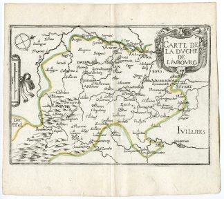 Rare Antique Print-LIMBOURG-BELGIUM-GERMANY-Tassin-de Fer-1644