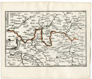 Rare Antique Print-FRANCONIA-FRANKEN-FRANCONIE-GERMANY-Tassin-de Fer-1644