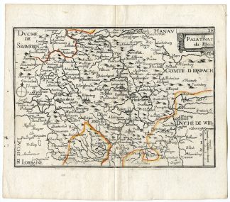 Rare Antique Print-RHINELAND-PALATINATE-PFALZ-GERMANY-Tassin-de Fer-1644