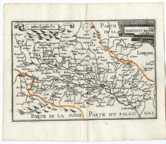 Rare Antique Print-ALSACE-LORRAINE-FRANCE-Tassin-de Fer-1644