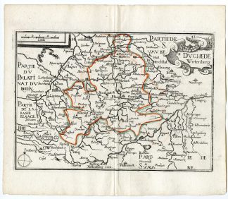 Rare Antique Print-W?RTEMMBERG-WIRTENBERG-GERMANY-Tassin-de Fer-1644