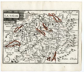 Rare Antique Print-SWITZERLAND-LA SUISSE-Tassin-de Fer-1644