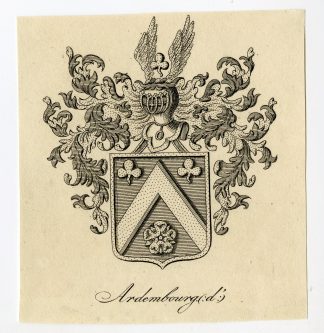 Antique Print-COAT OF ARMS-FAMILY CREST-ARDEMBOURG-ARDEMBURG-Weleveld-1830