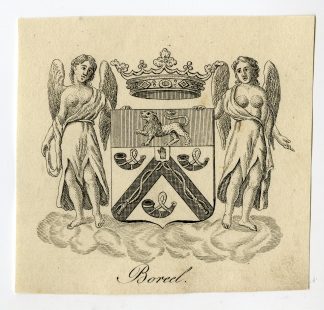Antique Print-COAT OF ARMS-FAMILY CREST-BOREEL-Weleveld-1830