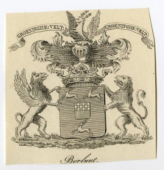 Antique Print-COAT OF ARMS-FAMILY CREST-BORLUUT-Weleveld-1830