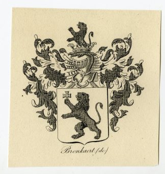 Antique Print-COAT OF ARMS-FAMILY CREST-DE BRONKAERT-BRONKAART-Weleveld-1830