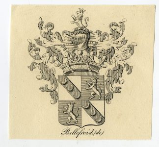 Antique Print-COAT OF ARMS-FAMILY CREST-DE BELLEFROID-Weleveld-1830