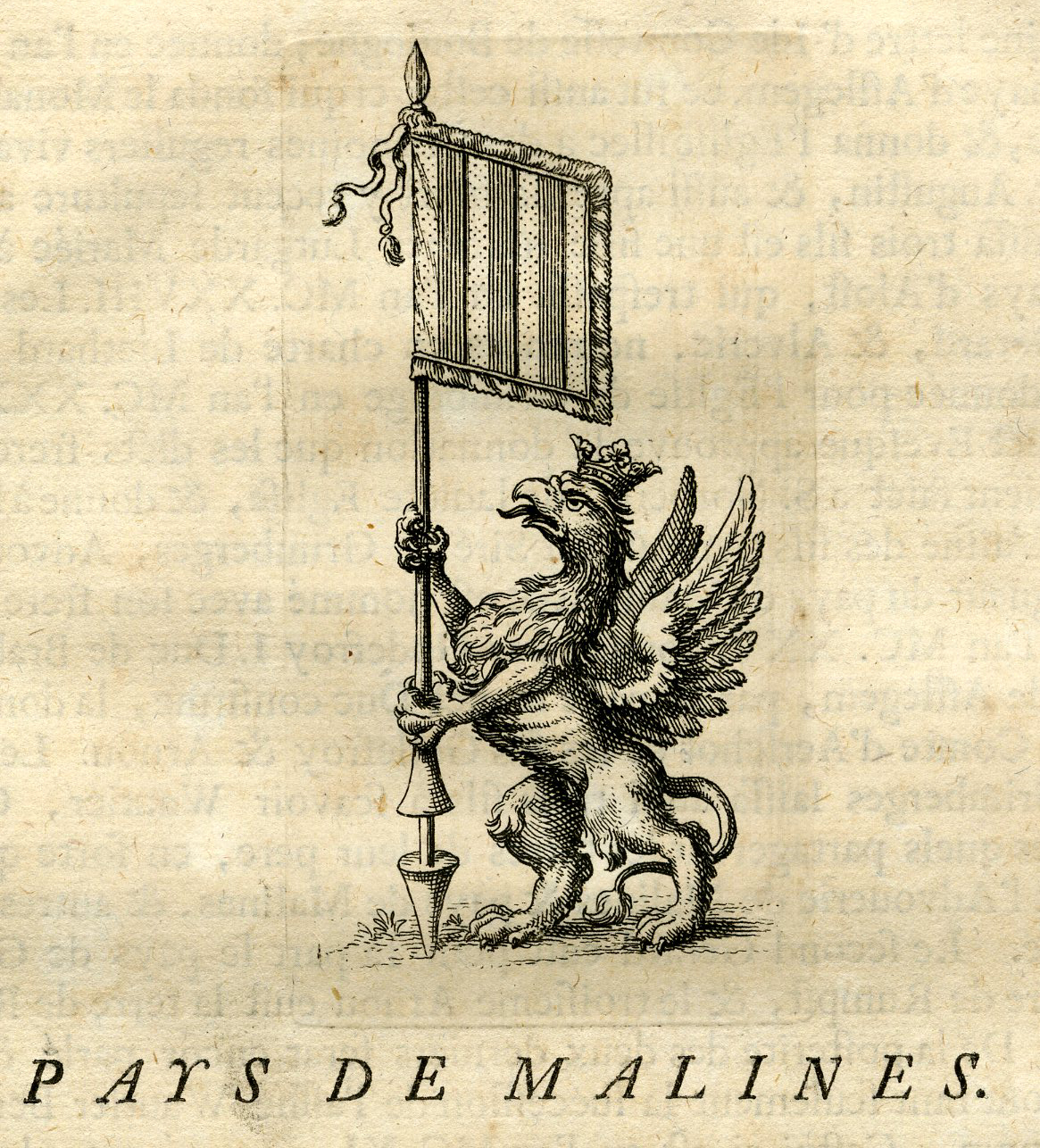 , Antique Print-COAT OF ARMS-MECHELEN-MALINES-BERTHOUT-Butkens-1724, Pictura Antique Prints