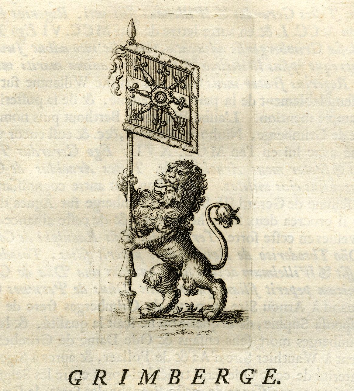 , Antique Print-COAT OF ARMS-GRIMBERGEN-Butkens-1724, Pictura Antique Prints