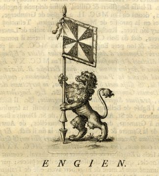 Antique Print-COAT OF ARMS-ENGHIEN-EDINGEN-Butkens-1724