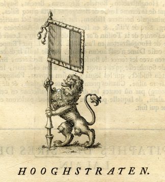 Antique Print-COAT OF ARMS-HOOGSTRATEN-BORSELE-Butkens-1724