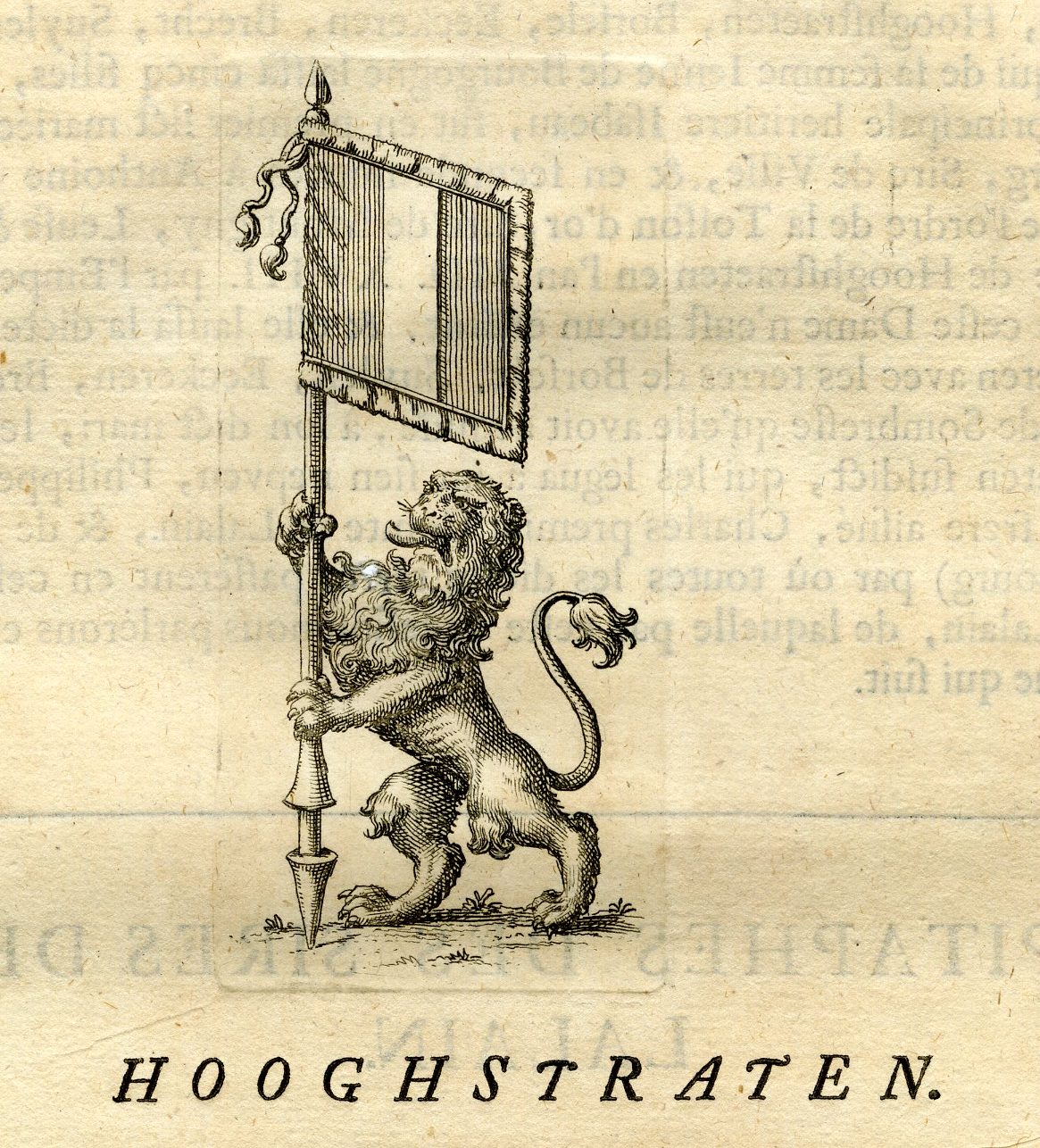 , Antique Print-COAT OF ARMS-HOOGSTRATEN-BORSELE-Butkens-1724, Pictura Antique Prints