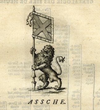 Antique Print-COAT OF ARMS-ASSCHE-ASSE-GENEALOGY-Butkens-1724
