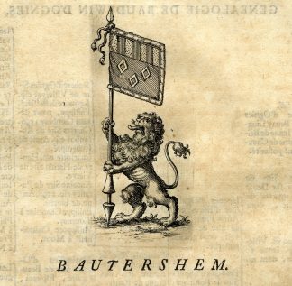 Antique Print-COAT OF ARMS-BAUTERSHEM-BOUTERSEM-Butkens-1724
