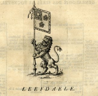 Antique Print-COAT OF ARMS-LEEFDAELE-LEEFDAAL-BOCXTEL-BOXTEL-Butkens-1724