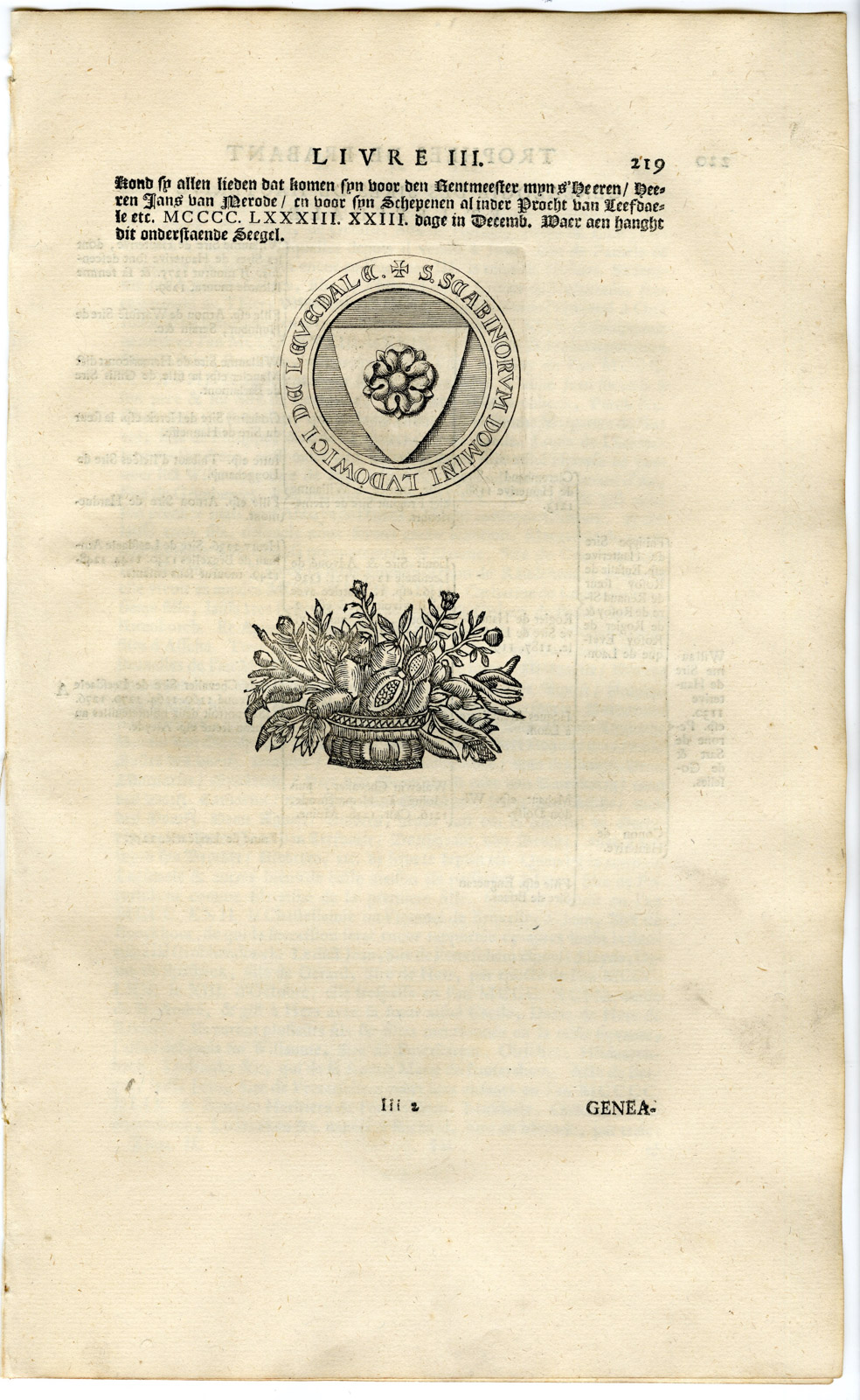 , Antique Print-COAT OF ARMS-LEEFDAELE-LEEFDAAL-BOCXTEL-BOXTEL-Butkens-1724, Pictura Antique Prints