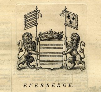 Antique Print-COAT OF ARMS-EVERBERGE-EVERBERG-Butkens-1724