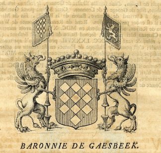 Antique Print-COAT OF ARMS-BARONY DE DUFFLE-GAESBEEK-MERODE-Butkens-1724