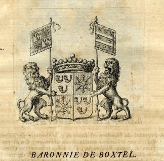 Antique Print-COAT OF ARMS-BOXTEL-HOUTHEM-Butkens-1724