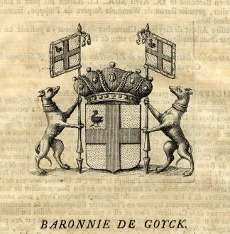 Antique Print-COAT OF ARMS-BARONY OF GOYCK-GOOIK-Butkens-1724