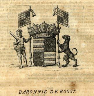 Antique Print-COAT OF ARMS-BARONY OF ROOST-KRENWIK-BELGIUM-Butkens-1724