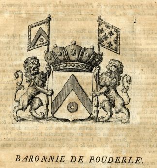 Antique Print-COAT OF ARMS-BARONY OF POUDERLE-HERENTALS-Butkens-1724