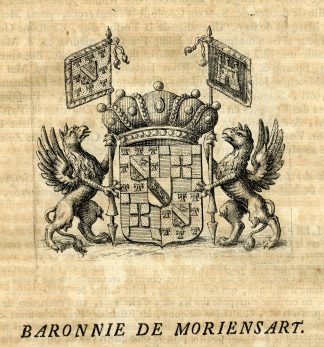 Antique Print-COAT OF ARMS-BARONY OF MORIENSART-Butkens-1724