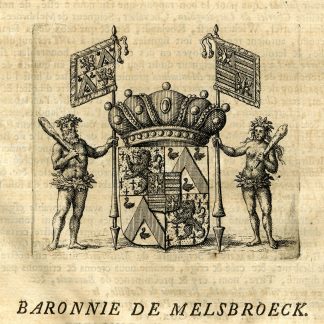 Antique Print-COAT OF ARMS-BARONY OF MELSENBROECK-BELGIUM-Butkens-1724