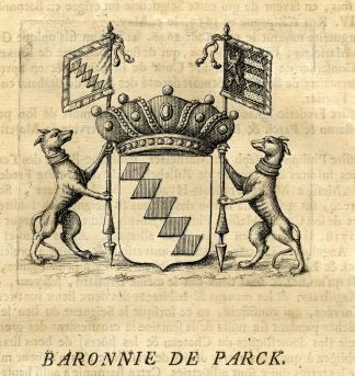 Antique Print-COAT OF ARMS-BARONY OF PARCK-PERK-BELGIUM-MARSELAER-Butkens-1724