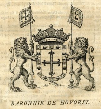 Antique Print-COAT OF ARMS-BARONY OF HOVORST-Butkens-1724