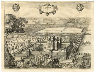 2 Antique Prints-CASTLE-PERK-ELEWIJT-van Werden-Butkens-Vorsterman II-1724