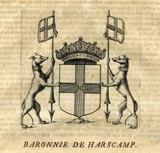 Antique Print-COAT OF ARMS-HARSCAMP-BELGIUM-Butkens-1724