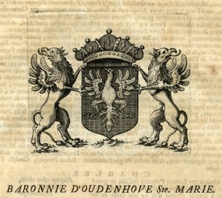 Antique Print-COAT OF ARMS-SINT MARIA OUDENHOVE-Butkens-1724