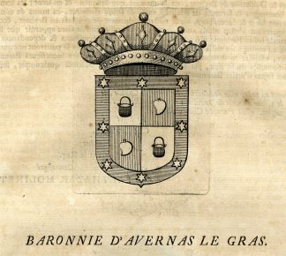 Antique Print-COAT OF ARMS-DE LANNE-AVERMAS-Butkens-1724