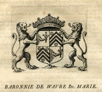 Antique Print-COAT OF ARMS-DE WAVRE-WAVER-Butkens-1724