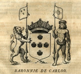 Antique Print-COAT OF ARMS-CARLOO-BELGIUM-Butkens-1724